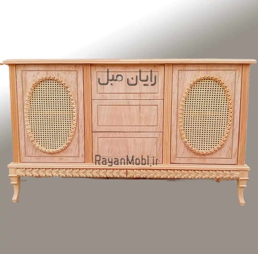 کنسول چوبی حصیری