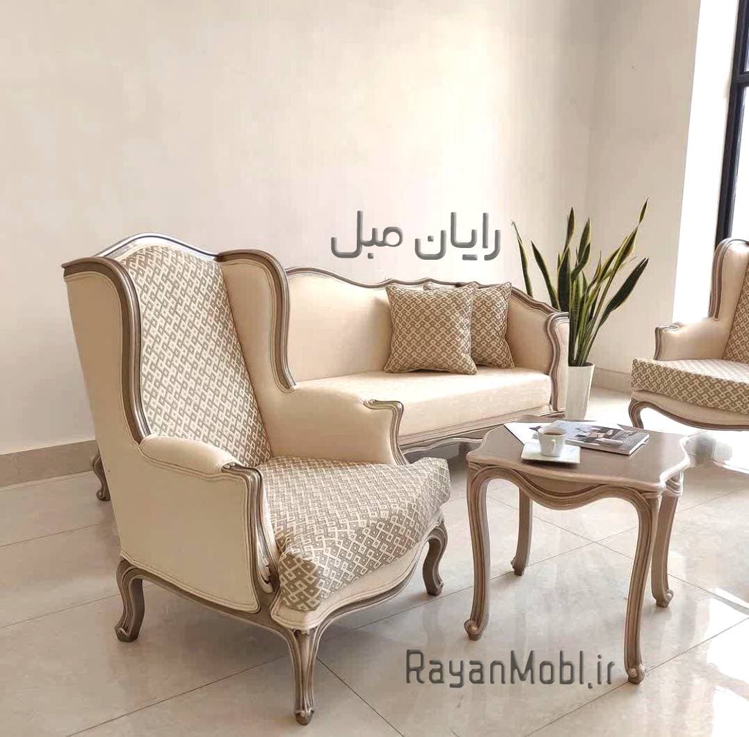مبل کویین ابزاری فرانسوی چوبی