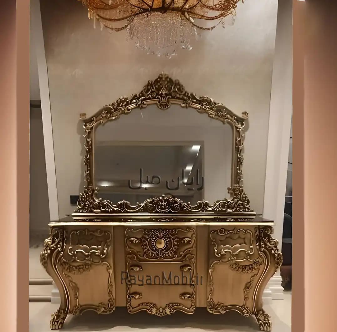 کنسول چوبی سلطنتی خمره ای