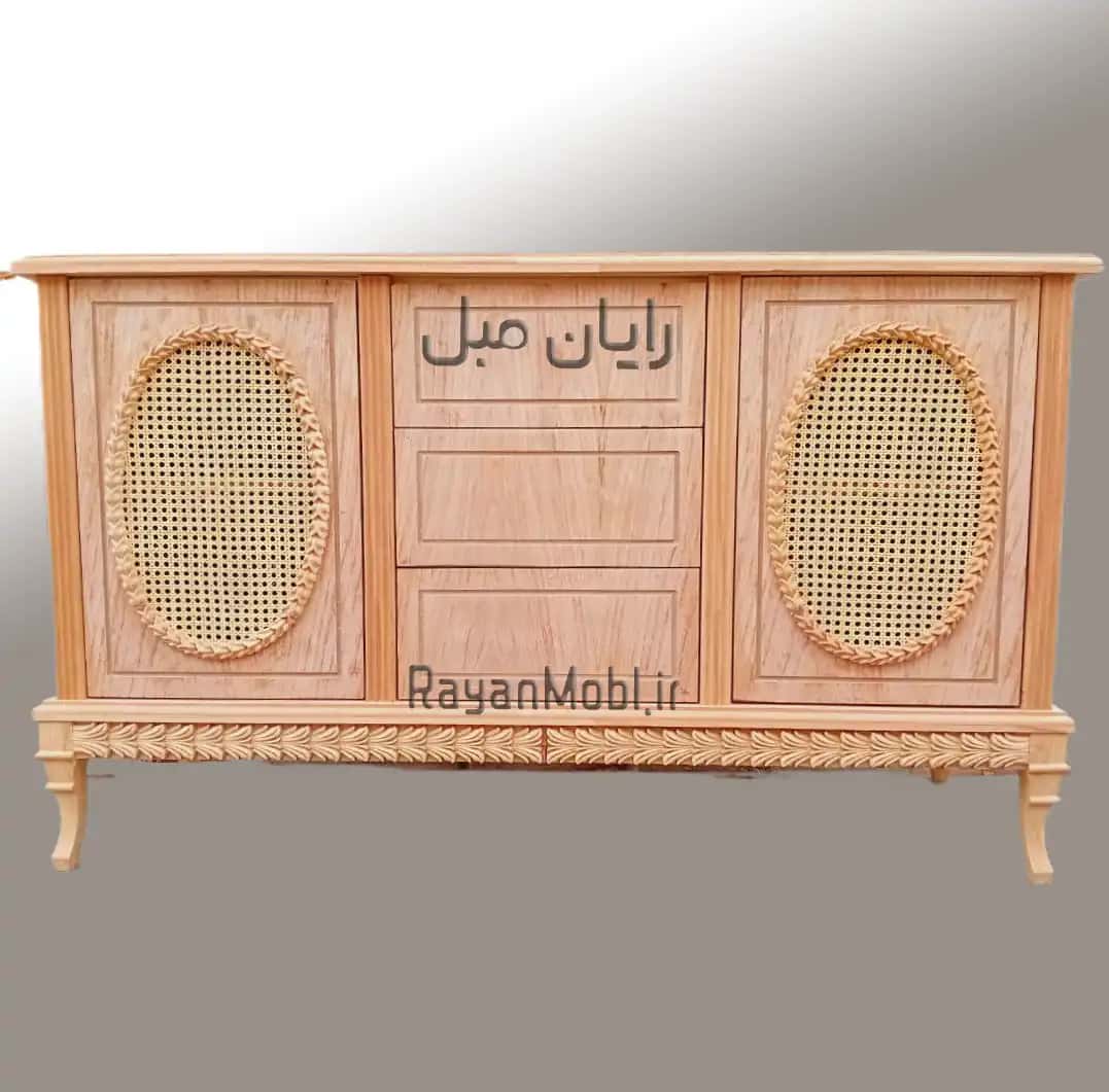 کنسول چوبی حصیری