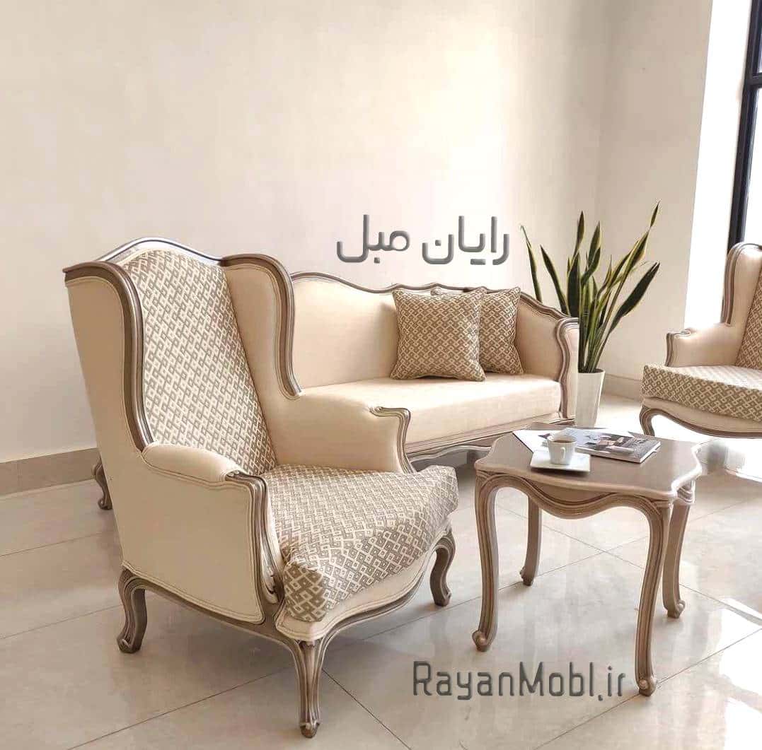 مبل کویین ابزاری فرانسوی چوبی